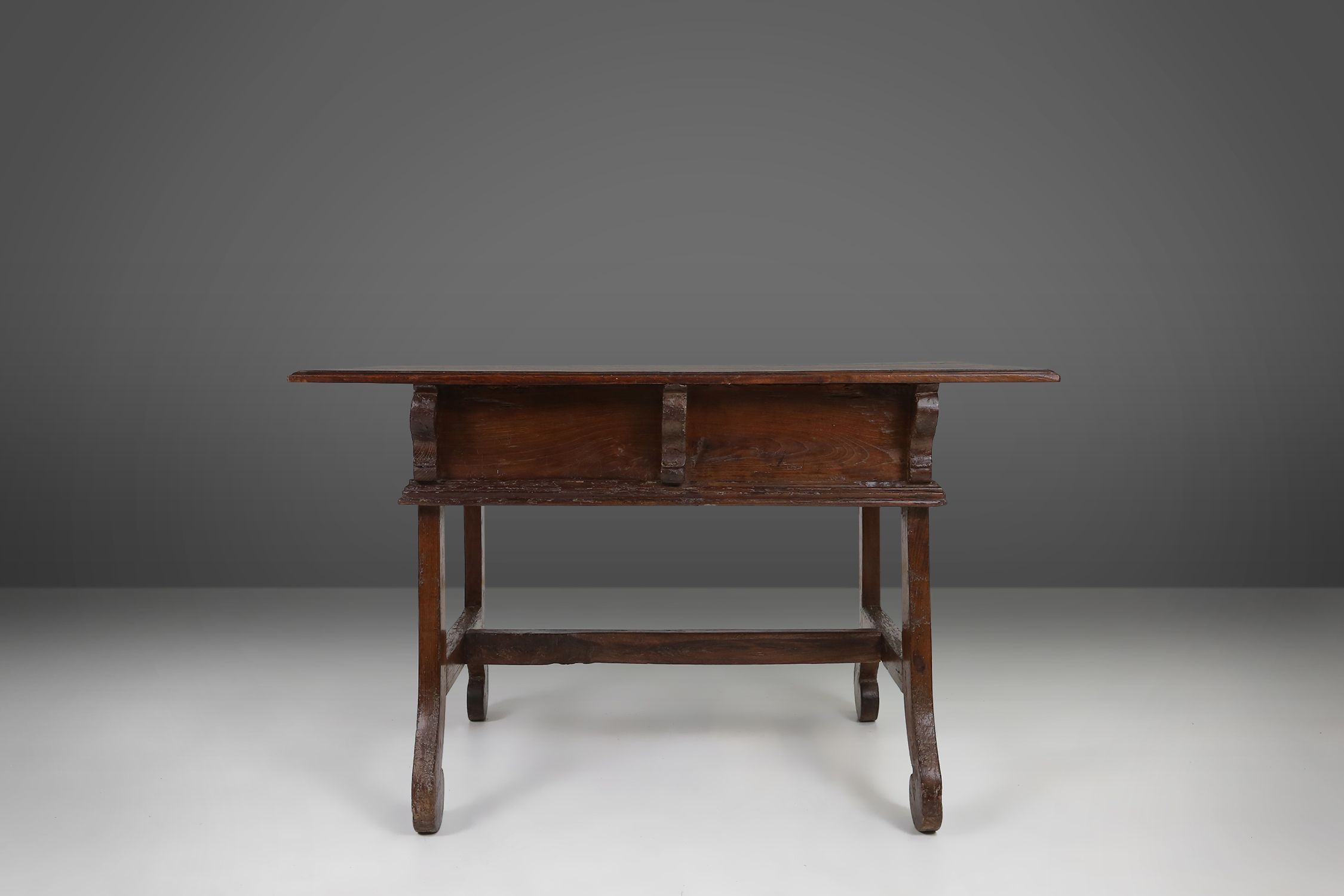 Antique carved Oak Spanish Console Table with Drawers, 18th Centurythumbnail